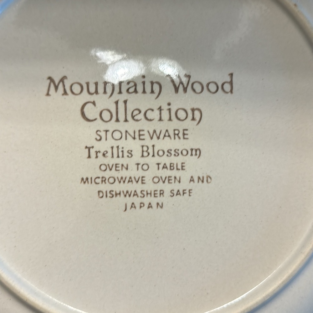 1970’s print mountain wood collection stoneware - Picture 4 of 4